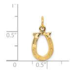 14k Solid Polished Horseshoe Charm - Image 3