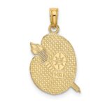 14K Engraved Textured Painters Palette Charm - Image 4