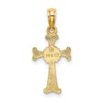 14K 4-Leaf Clover Cross Charm - Image 4