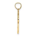 14K Solid Cross with Eternity Rings Cross Charm - Image 2