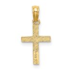 14K Polished Mini Cross with Heart Charm - Image 4