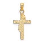 14K Polished with Drape Cross Charm - Image 4