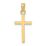 14K Polished Small Cross Charm