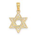 14K Polished Star Of David Charm - Image 4
