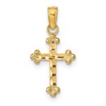 14k Diamond-cut Cross Pendant