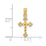 14k Diamond-cut Cross Pendant - Image 3