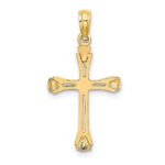 14K Polished Beveled Cut-out Cross Pendant - Image 4