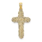 14K Cross with Filigree Lace Trim Charm - Image 4