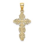 14K Cross with Lace Trim Charm - Image 4