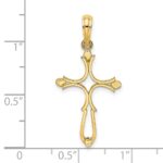 14K Cross Cut-Out and Polished Cross Charm - Image 3