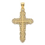 14K Cross with Lace Trim Charm