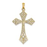 14K Filigree Cross Charm - Image 4