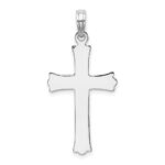 14K White Gold Cross with Starburst Center Charm - Image 4
