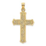 14K Arrow Tip Cross with Cross Accents Charm