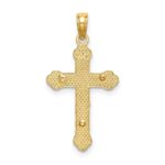 14K Inri Crucifix with Scroll Tips Charm - Image 4