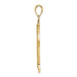 14K 2-D Filigree Center Block Cross Charm - Image 2