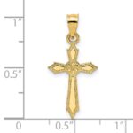 14K with Textured Edges Cross Charm - Image 3