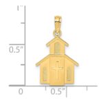 14K Church with Cross On Door Charm - Image 3