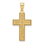 14K Block Cross Charm