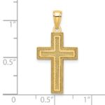 14K Block Cross Charm - Image 3