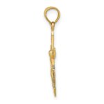 14K with Arrow Pointed Ends Crucifix Charm - Image 2