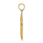 14K Green Enameled Tapered Cross Charm - Image 2