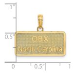 14K OBX NORTH CAROLINA License Plate Charm - Image 3