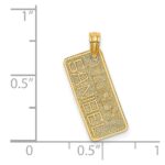 14K Textured Small FLORIDA SANIBEL License Plate Pendant - Image 4