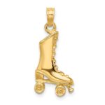 14K 3-D Roller Skate Charm - Image 4