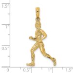 14K 3-D Polished Runner Charm - Image 3