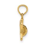 14K 2-D Textured Golf Bag Charm - Image 2