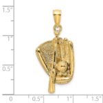14K 3-D Baseball Glove/Bat/Ball Charm - Image 3
