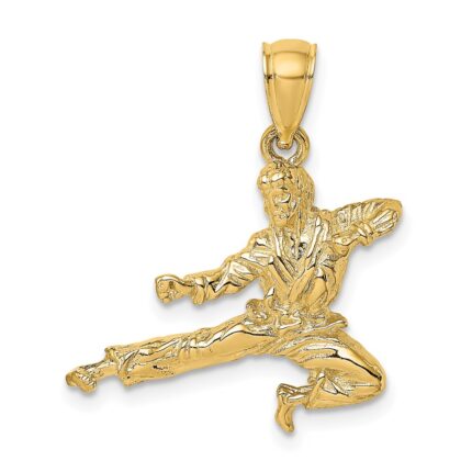 14K 3-D Karate Man Pendant