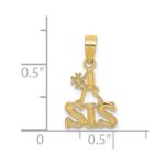 14K Polished #1 SIS Charm - Image 3