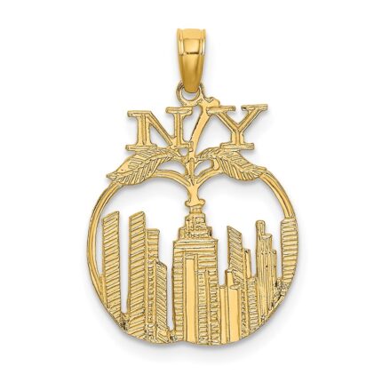 14K New York Skyline in Apple Charm