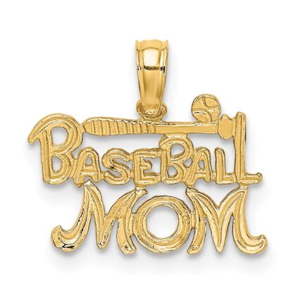 14K BASEBALL MOM Charm