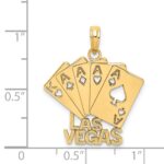 14K LAS VEGAS with Playing Cards Charm - Image 3