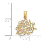 14K LAS VEGAS Script Charm - Image 3