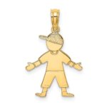 14K Boy with Baseball Cap Charm