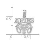 14k White Gold ARIES Zodiac Charm - Image 2