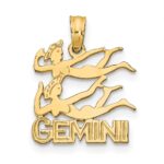 14K GEMINI Zodiac Charm