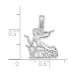 14k White Gold VIRGO Zodiac Charm - Image 2