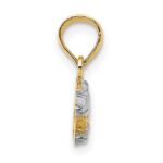 14k and White Rhodium 2-D  Alligator Charm - Image 2