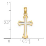 14k Two-tone Center Cross Charm - Image 3