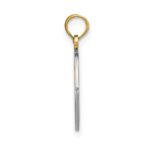 14k and White Rhodium Tree of Life in Round Frame Charm - Image 2