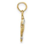 14K with White Rhodium Mini Seahorse Charm - Image 2