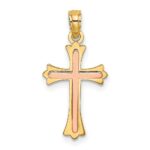 14K Two-Tone Cross Charm
