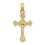 14k Two-Tone Cross with Heart Charm - Image 4
