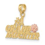 14k Two-Tone #1 GRANDDAUGHTER with Flowers Charm - Image 5