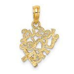 14K Two-Tone JESUS LOVES ME with Cross Charm - Image 4